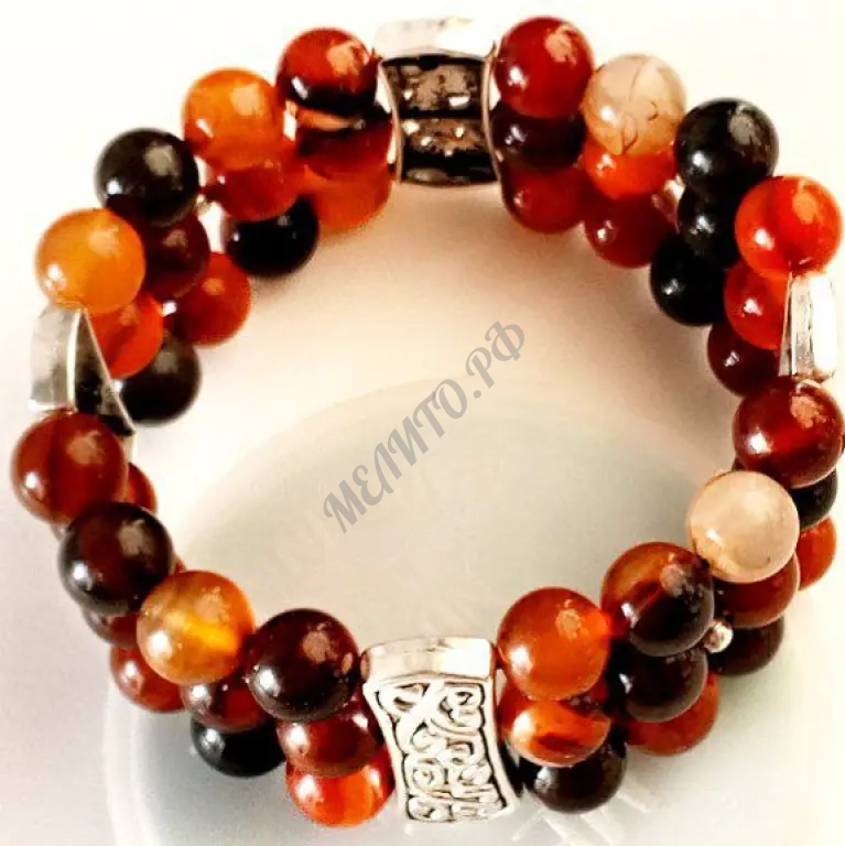 Браслет "Агат коричневый"
