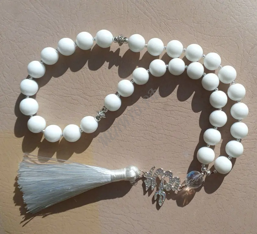 Чётки "Белый агат"