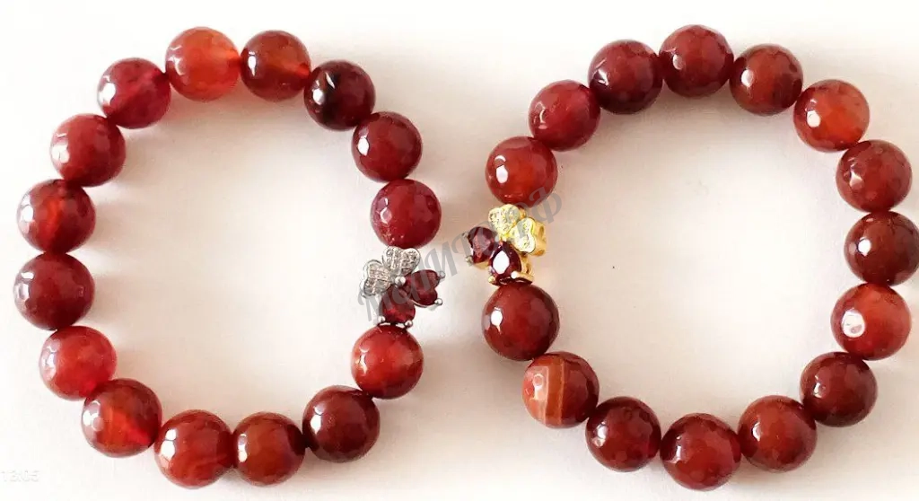 Браслет "Сердолик гранёный"